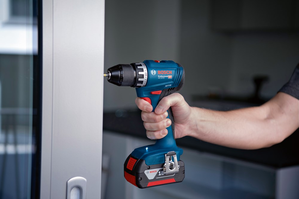 Bosch Combiset 18V-Set met 3 machines: GSR + GWS + GBH + 3x4,0Ah + GAL 18V-40