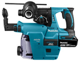 Makita DHR242RTJW Boorhamer 5,0Ah 2st 18V 24mm Stofafzuiging