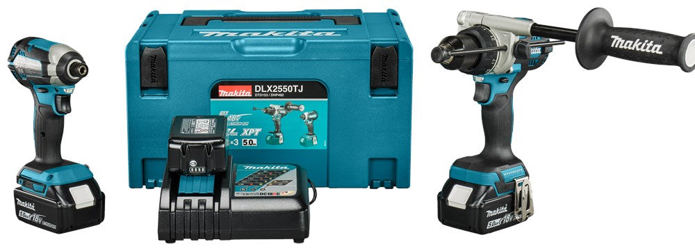 Makita DLX2550TJ LXT 18V Combiset Klopboren en Slagschroeven