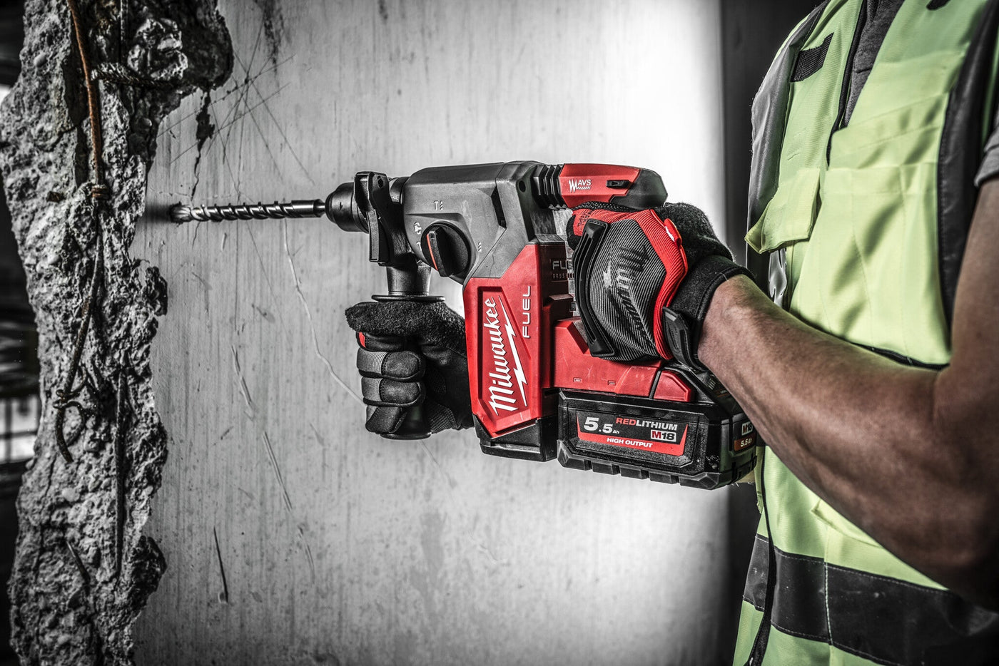 Milwaukee M18 FHX-0X Boorhamer 18V - 4933478888