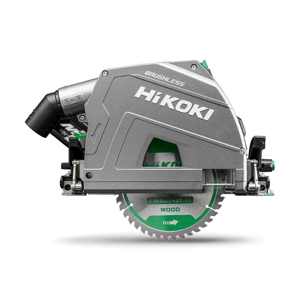 HiKOKI C3606DPAWVZ Accu Invalzaag 36V-Brushless-165Mm-Zaagdiepte 66Mm-As 20Mm-2X MV-B In HSC IV (accu cirkelzaag)