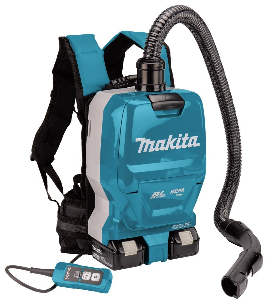 Makita DVC261TX22 2x18 V Rugstofzuiger voor schoonmaak