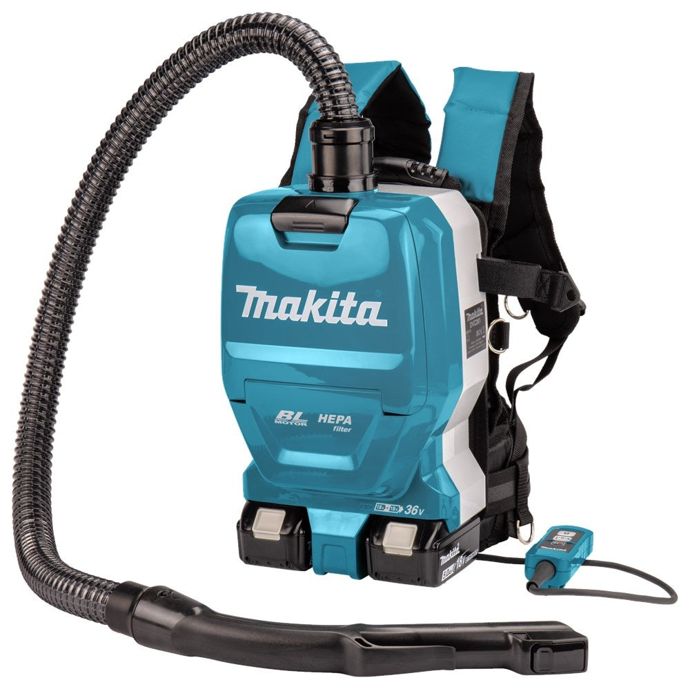 Makita DVC261TX22 2x18 V Rugstofzuiger voor schoonmaak