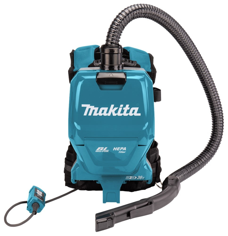 Makita DVC261ZX22 2x18 V Rugstofzuiger voor schoonmaak
