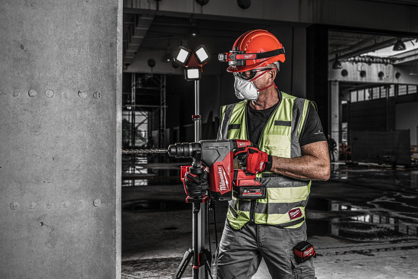 Milwaukee M18 ONEFHPX-552X ONE-KEY SDS-Plus Hamer met FIXTEC - 5.5Ah 18V