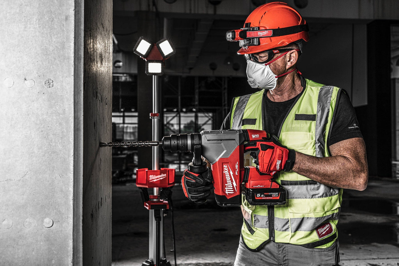 Milwaukee M18 ONEFHPX-552X ONE-KEY SDS-Plus Hamer met FIXTEC - 5.5Ah 18V