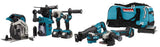 Makita DLX7020TX1 18 V Combiset voor (slag)schroeven, (klop)boren, slijpen en zagen en met multitool