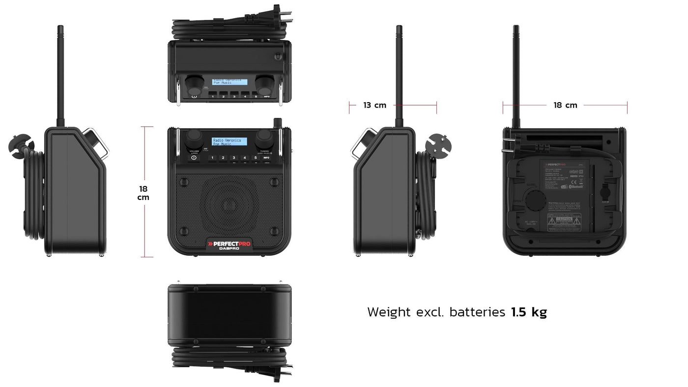 PerfectPro DABPRO Bouwradio - DPR2