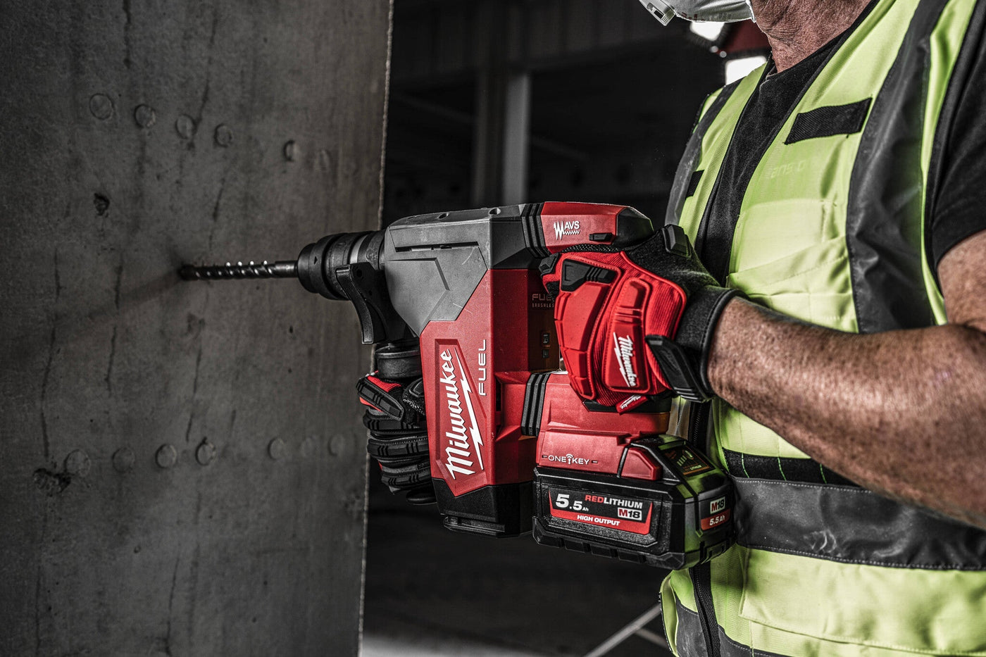 Milwaukee M18 ONEFHPX-552X ONE-KEY SDS-Plus Hamer met FIXTEC - 5.5Ah 18V