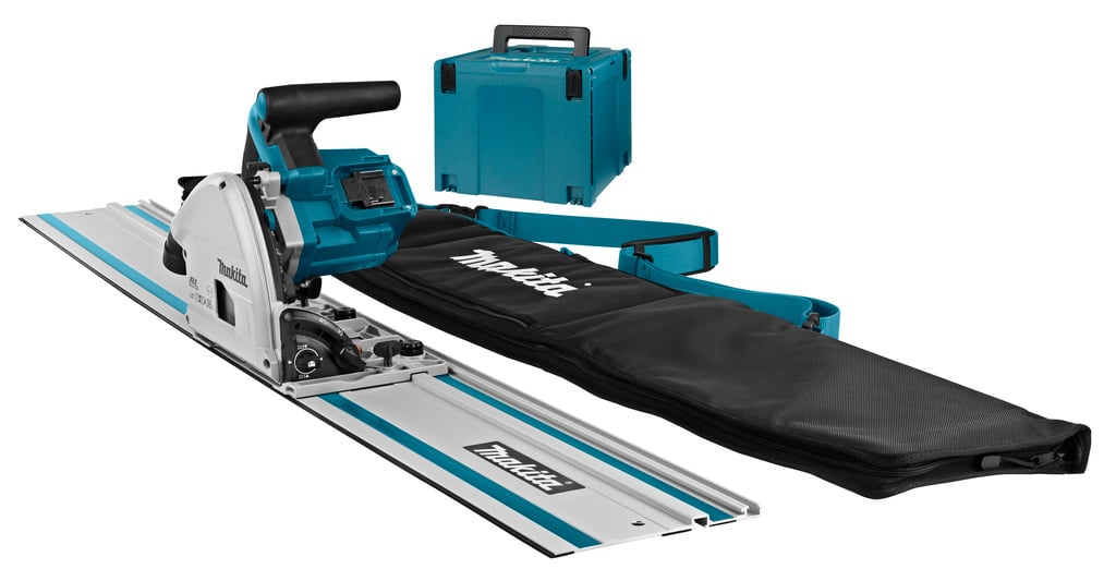 Makita DSP600ZJ2 2x18 V Invalcirkelzaag 165 mm met geleiderail! (accu cirkelzaag)