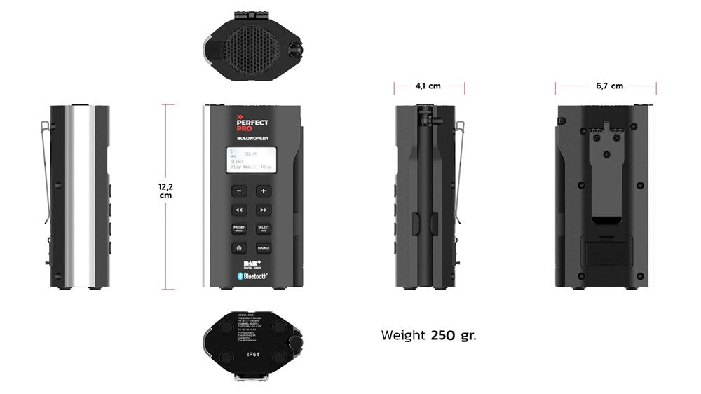 PerfectPro Soloworker Bouwradio - SW3