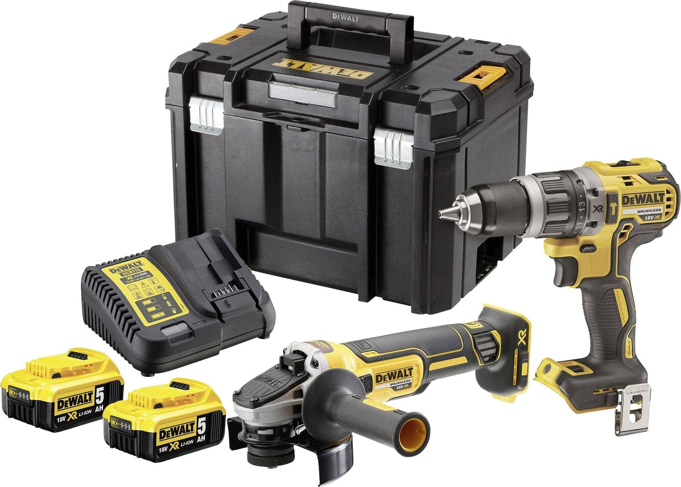 DeWalt DCK2080P2T-QW 18V XR Brushless 2-Delige Set met Schroef-/Klopboormachine (accu klopboormachine)