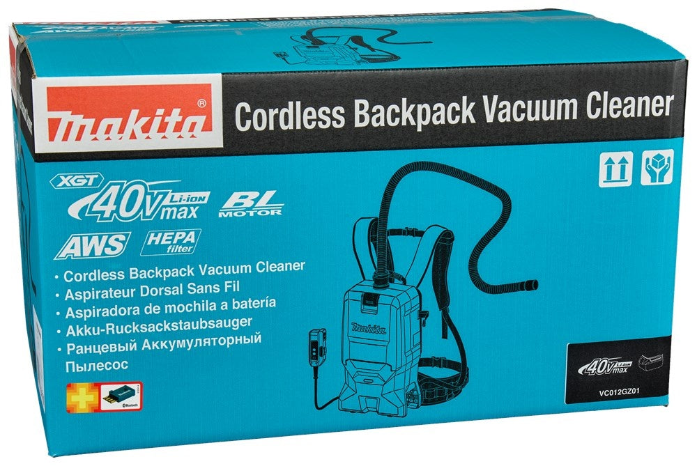 Makita VC012GZ01 40V Max Rugstofzuiger