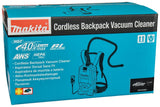 Makita VC012GZ01 40V Max Rugstofzuiger