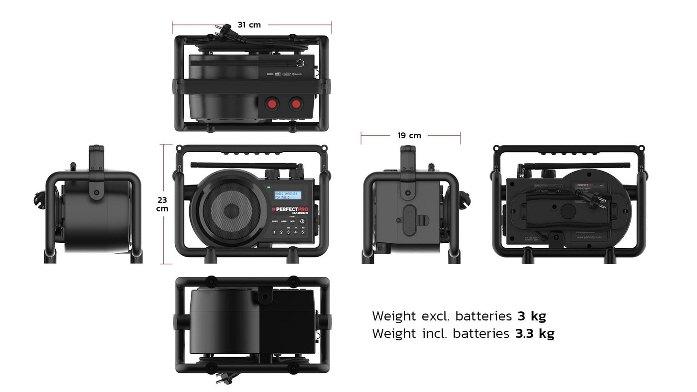 PerfectPro DAB+BOX Bouwradio - DBX3