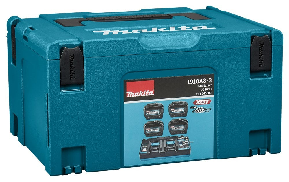 Makita 1910A8-3 Startset DC40RB 4xBL4080F
