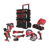 Milwaukee M18 FPP8E-553P Accu Powerpack 8-delig 18V 5.5Ah in PACKOUT Trolley