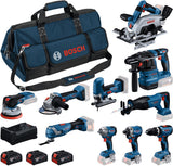 Bosch Professional 18V - Gereedschap combiset - 10-delige Accu Gereedschapsset